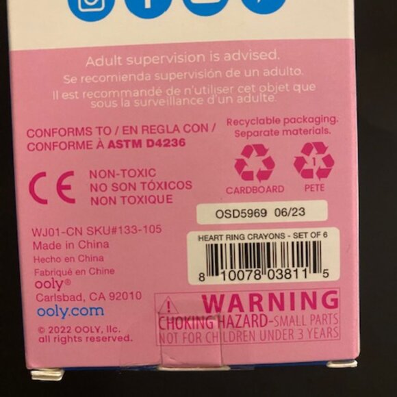 ooly: HEART RING CRAYONS *Set of 6* - Picture 5 of 6